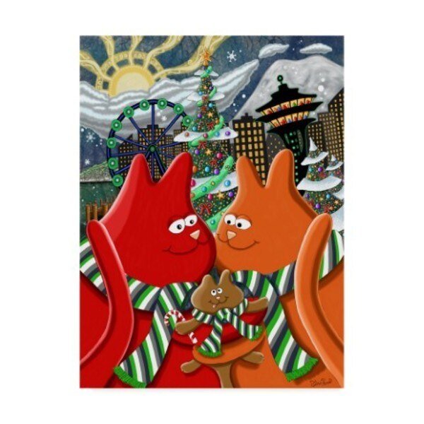 Jake Hose 'A Seattle Cats Christmas' Canvas Art, 18x24, Trademark Fine Art, Mfr#: ALI29841-C1824GG